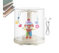 Caja de almacenamiento para muñecos de peluche, transparente, a prueba de polvo, vitrina giratoria para coleccionables | Pantalla transparente para muñecos de peluche, figuras de acción, llaveros