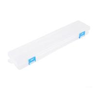 Caja de almacenamiento para pinceles y bolígrafos de acuarela, organizador de plástico para suministros de arte, 33 x 7 x 3,5 cm, blanco, 1 unidad