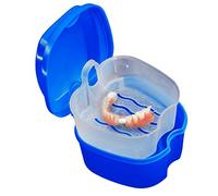 Caja de almacenamiento para prótesis con dientes, otro irrigador bucal eléctrico con batería (azul oscuro #1, talla única)