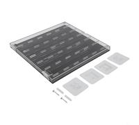 Caja de almacenamiento para púas de guitarra hecha de acrílico para 36 o 40 púas, diseño transparente sin polvo con interior de varios niveles para gestión de colecciones (245 x 240 x 22)