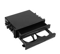 Caja de Almacenamiento para Radio de Coche, 2 en 1, Portavasos para Radio de Coche, ABS Multiusos, Universal, 1 DIN, 2 Capas, Negro, para Recoger Artículos, 6,81 X 1,89 Pulgadas