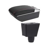 Caja De Almacenamiento Para Reposabrazos De Coche Accesorios Reequipamiento Interior Para Dacia Para Logan 2 Para Dokker(D2 Black red line 7 USB)