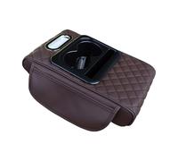 Caja de almacenamiento para reposabrazos de coche, almohadilla para reposabrazos de coche, cubierta de consola central 5 en 1 con 2 bolsas de almacenamiento, ranura para caja de pañuelos, ranura para