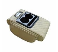 Caja de almacenamiento para reposabrazos de coche, almohadilla para reposabrazos de coche, cubierta de consola central 5 en 1 con 2 bolsas de almacenamiento, ranura para caja de pañuelos, ranura para