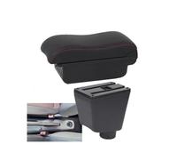Caja De Almacenamiento Para Reposabrazos De Coche Para SEAT Para Ibiza III Para Ibiza 6j Para Ibiza 6L 2001-2008(B1 red line 3USB)