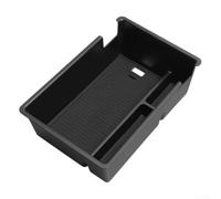 Caja de almacenamiento para reposabrazos de consola central | para BYD ATTO 2 2025-2026 | Bandeja organizadora negra de ABS + PVC de 5 litros con ranuras para tarjetas y soporte para monedas |