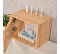 Caja de almacenamiento para router WiFi, caja Internet, caja WiFi, caja de almacenamiento WiFi para router inalámbrico, decodificador, estante, caja de almacenamiento grande de madera maciza, caja de