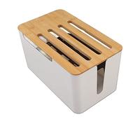 Caja de almacenamiento para router WiFi con cubierta, organiza perfectamente accesorios de TV, organizador de enrutador de brocas de gran espacio