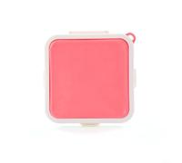 Caja de almacenamiento para sándwiches en forma de tostada, contenedor de alimentos portátil con tapa segura para viajes y almuerzos al aire libre (rojo)