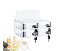 Caja de almacenamiento para teléfono celular, armario de almacenamiento de acrílico transparente montado en la pared, organizador de bolsillo de 5 ranuras para teléfonos celulares, solución de