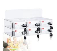 Caja de almacenamiento para teléfono celular, armario de almacenamiento de acrílico transparente montado en la pared, organizador de bolsillo de 5 ranuras para teléfonos celulares, solución de