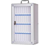 Caja de almacenamiento para teléfono celular con cerradura montada en la pared, solución segura de gestión de dispositivos móviles para aula, oficina, escuela, personal, uso de fábrica