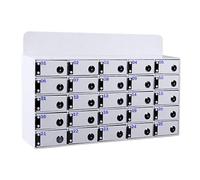 Caja de almacenamiento para teléfono celular con cerraduras y llaves, armario de almacenamiento acrílico blanco para escuela, oficina y fábrica, solución segura de cárcel para teléfono (9 ranuras)