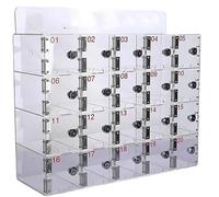 Caja de almacenamiento para teléfono montada en la pared con 12/15/20/25 ranuras, perfecta para la escuela y la oficina, soporte seguro para dispositivos móviles para un fácil acceso y espacio libre