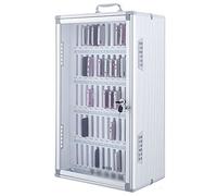 Caja de almacenamiento para teléfono móvil, 12-60 ranuras, armario de teléfono celular con disipador de calor, diseño de aleación de aluminio, almacenamiento seguro para teléfonos (60 ranuras)