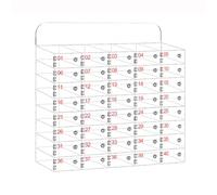 Caja de almacenamiento para teléfono móvil con llave, acrílico transparente, diseño montado en la pared, organizador seguro para teléfono celular para oficina, escuela, aula, fábrica (16