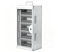 Caja De Almacenamiento para Teléfono Móvil con Llave De Seguridad Puerta Transparente Taquilla De Pared para Teléfono Móvil(Grey,60bits)