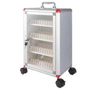 Caja De Almacenamiento para Teléfono Móvil con Rueda Universal De 360° Y Llave De Seguridad con Soporte De Pared(48bits)