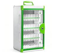 Caja De Almacenamiento para Teléfono Móvil De 24-60 bits Puerta Transparente Soporte De Pared Casillero para Teléfono Celular con Orificios De Ventilación(Green,48bits)