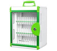 Caja De Almacenamiento para Teléfono Móvil De 24-60 bits Puerta Transparente Soporte De Pared Casillero para Teléfono Celular con Orificios De Ventilación(Green,36bits)