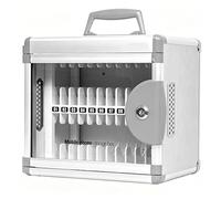 Caja De Almacenamiento para Teléfono Móvil De 24-60 bits Puerta Transparente Soporte De Pared Casillero para Teléfono Celular con Orificios De Ventilación(Grey,24bits)