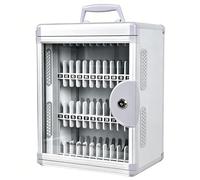 Caja De Almacenamiento para Teléfono Móvil De 24-60 bits Puerta Transparente Soporte De Pared Casillero para Teléfono Celular con Orificios De Ventilación(Grey,36bits)