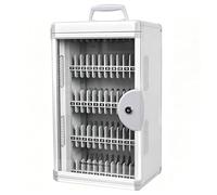 Caja De Almacenamiento para Teléfono Móvil De 24-60 bits Puerta Transparente Soporte De Pared Casillero para Teléfono Celular con Orificios De Ventilación(Grey,48bits)