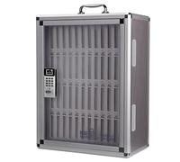 Caja de almacenamiento para teléfono móvil montada en la pared con cerradura electrónica de contraseña, organizador seguro para fábricas, escuelas y oficinas, solución de almacenamiento eficiente