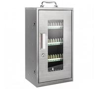 Caja De Almacenamiento para Teléfonos Móviles Montaje En Pared 24/36/48 bits Acero Inoxidable para Empleados/escuelas para La Gestión De Teléfonos Móviles(48bits)