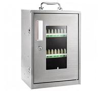 Caja De Almacenamiento para Teléfonos Móviles Montaje En Pared 24/36/48 bits Acero Inoxidable para Empleados/escuelas para La Gestión De Teléfonos Móviles(36bits)