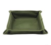 Caja de almacenamiento plegable al aire libre 900D Tela Jardín Herramienta Soporte para Balcón Patio - Bandeja de transporte 30x30cm Camo Verde (S-Verde)