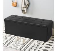 Caja de almacenamiento plegable de cuero con tapa, elegante juguete, reposapiés, baúl tapizado, ideal para zapatos y decoración del hogar