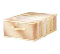 Caja de almacenamiento plegable de malla con separadores para ropa, colchas, ropa interior, calcetines y pequeños artículos personales (C)