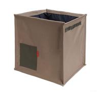 Caja de almacenamiento plegable para actividades al aire libre, almacena y organiza basura, juguetes, lavandería y suministros de campamento con material de tela (caqui)