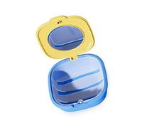 Caja de almacenamiento portátil con tapa segura para viajes, accesorios compactos, organizadores para alineadores transparentes, estuche de accesorios pequeños