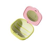 Caja de almacenamiento portátil con tapa segura para viajes, accesorios compactos, organizadores para alineadores transparentes, estuche de accesorios pequeños