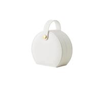 Caja de almacenamiento portátil for joyería, bolso princesa, Mini pendientes, collar, anillo Para Guardar Y Organizar Joyas(White)