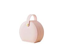 Caja de almacenamiento portátil for joyería, bolso princesa, Mini pendientes, collar, anillo Para Guardar Y Organizar Joyas(Pink)