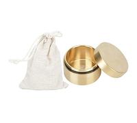 Caja de Almacenamiento Portátil Mini para Exteriores, Latón Inoxidable, Resistente al Agua, para Pastillas, Joyas, Monedas