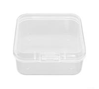 Caja de almacenamiento portátil para cebos de pesca, organizador de aparejos de plástico transparente para anzuelos y cebos, compacta de 4,5 x 4,5 x 2 cm, ligera, paquete