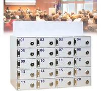 Caja de almacenamiento portátil para teléfono con 9 ranuras de acrílico con cerraduras y llaves, armario de seguridad montado en la pared para teléfonos, accesorios y objetos de valor