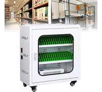 Caja de almacenamiento portátil para teléfono móvil, casilleros de estación de carga USB con rueda universal, puerta magnética con cerradura, armario de carga para smartphone, taquilla de teléfono