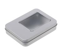Caja de almacenamiento rectangular de hojalata con tapa, rellenable, recipiente vacío para dinero, monedas, caramelos, cierre de llaves, maleta, caja, aerosol, organizador hermético