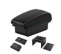 Caja De Almacenamiento Reposabrazos Coche Para SEAT Para Leon III 2012 2013 2014 2015 2016 2017 2018 2019 2020 Autopartes(A1 Black red NO USB)