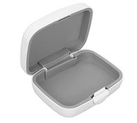 Caja de Almacenamiento Rígida para Audífonos, Caja Cuadrada de Protección para Audífonos, Blanca, Duradera, de Gran Capacidad, ABS + Silicona, Liviana para Amplificador de Sonido