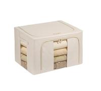 Caja de almacenamiento ropa plegable 2 piezas con tablero PP y marco acero - Organizador colchas, contenedor que ahorra espacio, profesional Se Utiliza en Ropa y Juguetes