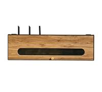 Caja de Almacenamiento Router Pared, Ocultador Regleta Corriente, un Organizador Cables Que No Interfiere Con Las Señales Wi-Fi, Ideal for Hogares(Natural,L70cm/27.5in)