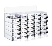 Caja De Almacenamiento Segura De Acrílico Transparente para Teléfonos Móviles Ideal para Aulas Oficinas Exámenes Y Taquillas De Personal Una Puerta Una Cerradura(30bits)