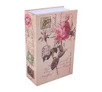 Caja de Almacenamiento Segura para Libros de Desviación, Lata de Seguridad Secreta de Diccionario con 2 Cerraduras de Combinación de Seguridad, Caja de Almacenamiento Secreta Oculta(Rose Diary Type)