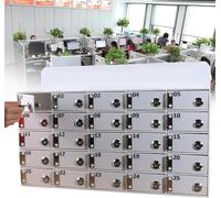 Caja de almacenamiento segura para teléfono con cerradura, dispositivo móvil para oficina y escuela, montaje en pared o independiente, incluye llave para mayor seguridad
